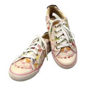 Coach Ladies Sz 8 M Barrett Multicolor  Signature C Logo Sneaker